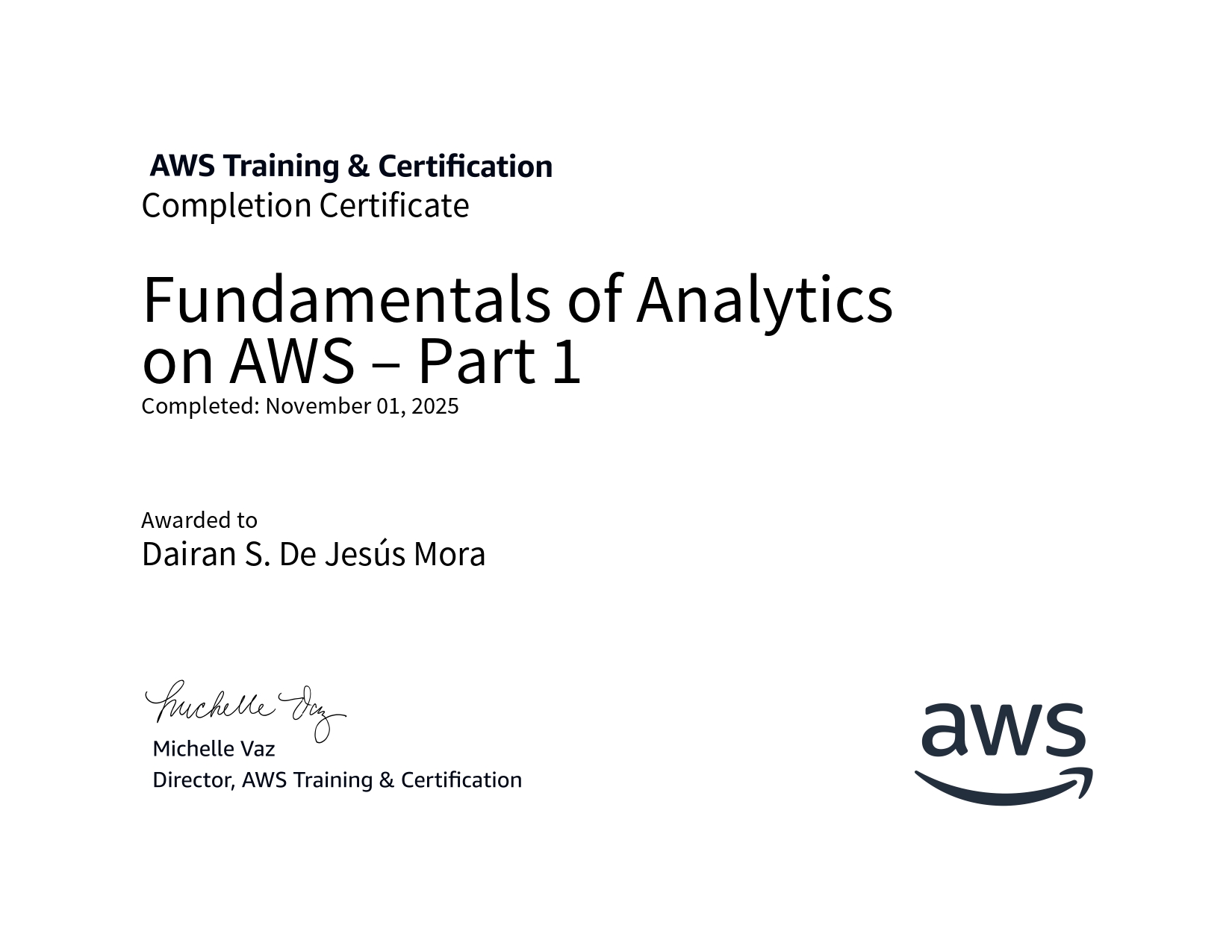 Fundamentals of Analytics on AWS - Part 1